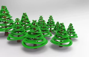 christmas tree design 3d printing model - threeding decoration 3d print model - Mito3D