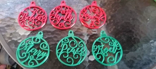 christmas word ornament decoration 3d printing model - threeding decoration christmas ornament 3d print model - Mito3D