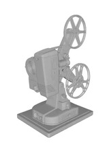 cinema projetor pedra angular 3d impressão modelo trio 3d print model - Mito3D