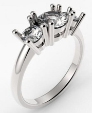 clássico garra conjunto trilogia do anel a moda 3D modelo de impressão, impressão arquivo design, 3d, anel, anéis, clássica, elegante 3d print model - Mito3D