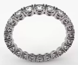 claw eternity ring 3d printing model - threeding jewelry set 3d print model - Mito3D