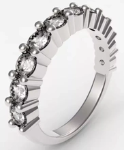 garra conjunto eternidade anel 11 3mm 3d impressão modelo trio joalheria argolas banda pavimentar garras 3d print model - Mito3D