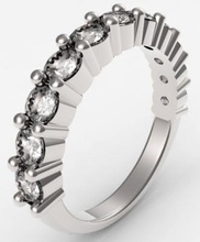 garra definir a eternidade anel - 11 x 3mm moda 3D modelo de impressão, impressão arquivo design, 3d, anel, anéis, jóias, eternidade, garras, pavimentação, banda 3d print model - Mito3D