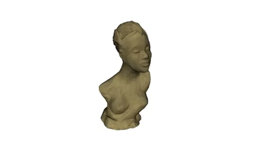 clay bust woman 3d printing model - threeding art 3d print model - Mito3D