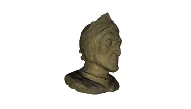arcilla cabeza 3d impresión modelo trío Arte hombre 3d print model - Mito3D