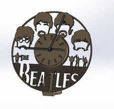clock beatles other things 3D printing model, file, printable design, 3d print, Clock Beatles 3d print model - Mito3D