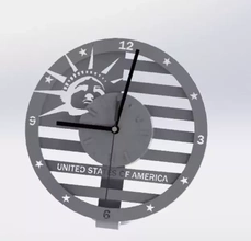 clock usa liberty 3d printing model - threeding 3d print model - Mito3D