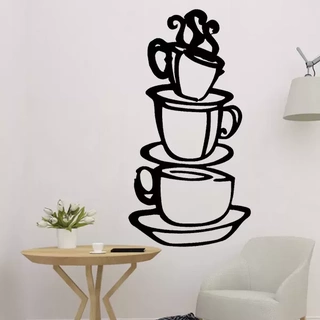 Kahve dekorasyon 3d baskı model Fincan deko yerel mutfak retro makine fasulye renk üst üste binmiş kaynaklı Sanat ingilizce kelime 3d print model - Mito3D