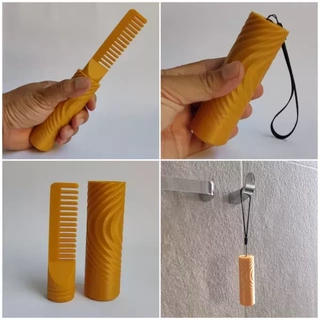 comb print place 3d printing model head bathroom household hair gadget travel support haircomb 3d print model - Mito3D