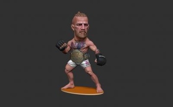 conor mcgregor toys games & hobby ufc mma notorious brawny athlete sculpture sport printing fighter figure octagon exercise strength statue miniatures figurines 3d print model - Mito3D