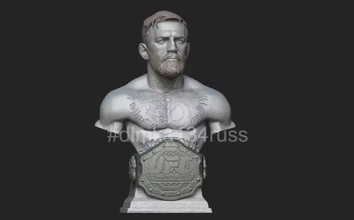 conor mcgregor 3d printing model - threeding sculpture bust statue sport figurines fighter figure miniatures exercise athlete strength mma ufc notorious brawny octagon 3d print model - Mito3D