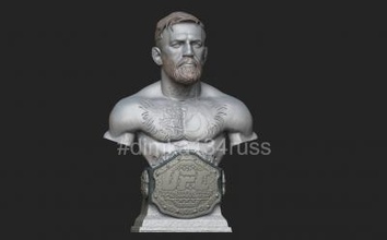 conor mcgregor toys games & hobby bust ufc mma notorious brawny athlete sculpture sport printing fighter figure octagon exercise strength statue miniatures figurines 3d print model - Mito3D