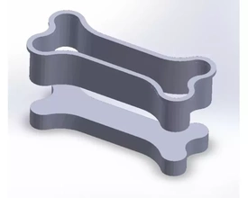 Galleta cortador hueso 3d impresión modelo trío 3d print model - Mito3D