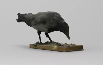 corvus cornix hooded crow hoodie 3d printing model - threeding bird nature animal birds 3d print model - Mito3D