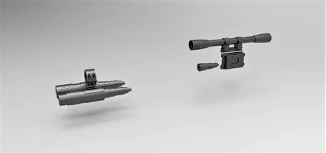 cosplay parts blaster rifle dlt-19d star wars 3d printing model - threeding toy printable gun print stormtrooper starwars kit replica scope deathtrooper dlt19d 3d print model - Mito3D