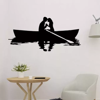 çift tekne duvar tasarım 3d baskı model Sanat dekor romantik dekorasyon ssed Aşk flört sevgilim vilayet kalp öpülmüş 2d 3d print model - Mito3D