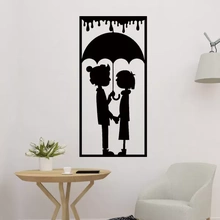 couple parapluie 3d impression modèle trio décoration cœur décor l'amour ki SSED art velentin embrassé chéri romantique 2d 3d print model - Mito3D