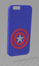 cover iphone 6 captain america electronic & technology 3D printing model, file, printable design, 3d print 3d print model - Mito3D