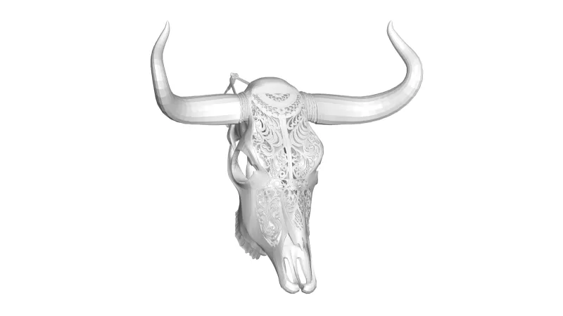 cow skull 3d printing model - threeding 3D print model - Mito3D