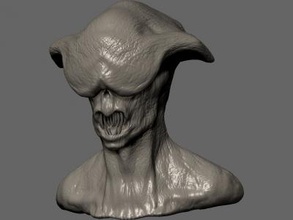 criatura busto a arte 3D modelo de impressão, impressão arquivo design, 3d, alien,monstro,criatura,busto 3d print model - Mito3D