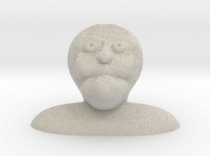 creepy old man version 2 nature 3D printing model, file, printable design, 3d print, bald guy bust, old, characture, freaky, scary, charactures, man, people, busts, men, guy, person, people,s 3d print model - Mito3D