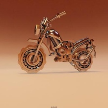 cruzar país motocicleta Arte decoración escultura juguete 3d print model - Mito3D