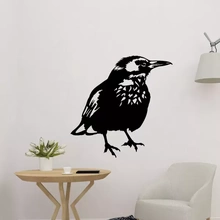 crow decoration 2d wall art 3d printing model - threeding bird animal decor sticker 3d print model - Mito3D