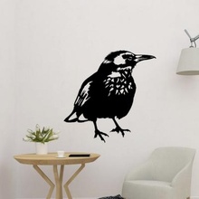 corbeau décoration 2d mur art décor oiseau autocollant animal 3d print model - Mito3D