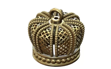 couronne Collier pendentifs breloques moucharabieh motifs 3d impression modèle trio argent mode pendentif imprimable bijoux reine beauté or Royal 3d print model - Mito3D