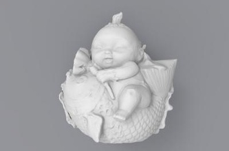 cuoi ca chep a arte 3D modelo de impressão, impressão arquivo design, 3d, chep, carpa, peixe, bebê, ásia, vaetnam, arte, 3d 3d print model - Mito3D