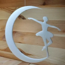 dancing moon 3d printing model - threeding picture window decoration windows ballerina silhouette 3d print model - Mito3D