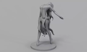 dancing woman 3d printing model - threeding art sculpture girl 3d print model - Mito3D
