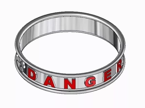 danger bracelet 3d printing model - threeding dangerous 3d print model - Mito3D