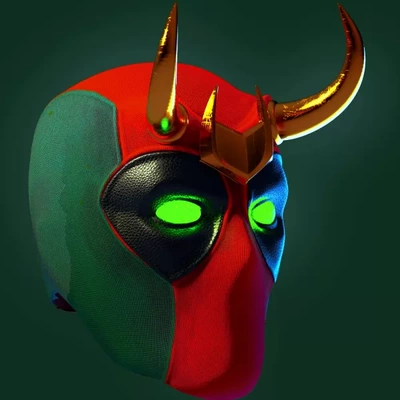 totes schwimmbad loki helm 3d drucken modell dreiding stichworte kunst rot maske kostüm thor grün wunder cosplay multiverse mörder odin valhalla 3 3d print model - Mito3D
