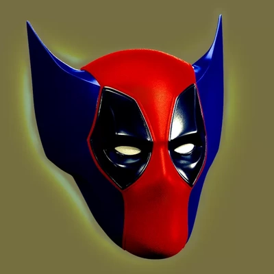 deadpool wolverine kask 3d baskı model üçleme etiketleri maske kostüm hayret oyunu destek melez 3d print model - Mito3D