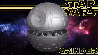 death star grinder 3d printing model - threeding wars herb scifi simple easy awesome epic fast padme han solo 3d print model - Mito3D