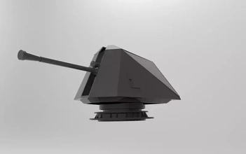 deck gun 3d printing model - threeding cannon ship army torpedo military torret 3d print model - Mito3D