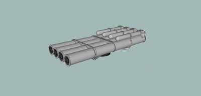 deck montado quad lançador de torpedo brinquedos, jogos e hobby 3D modelo impressão, a impressão arquivo design, 3d, militar, destruidor, torpedo, navio, naval 3D print model - Mito3D