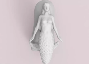 decorated shoe mermaid 3d printing model - threeding art shoes sea 3d-printing fashon 3d print model - Mito3D