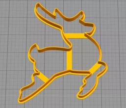 deer - cookie cutter 3d printing model threeding animal cooking elk bambi 3d print model - Mito3D