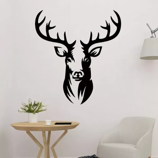 deer decor wall art 3d printing model decoration 2d animal sculpture 3d print model - Mito3D
