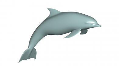 delfinho 3d modelo natureza 3D impressão Arquivo imprimível Projeto 3d print model - Mito3D