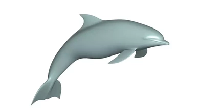 delphin 3d modèle impression trio 3d print model - Mito3D
