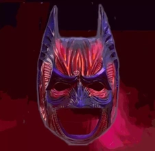 démon style batman casque masque Halloween 3d impression modèle trio 3d print model - Mito3D
