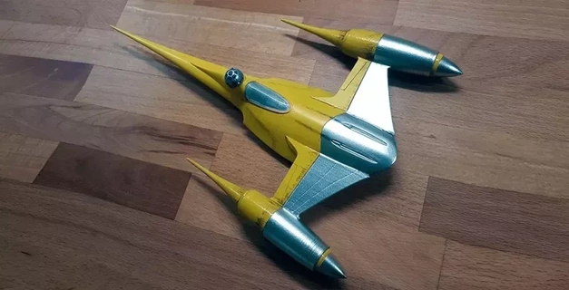 detailed naboo n-1 starfighter model 3d printing art space fanart 3dprint collector 3d-printed collectible scifi starwars spacecraft starship replica merchandise n1 ship 3d print model - Mito3D