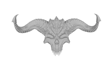 devil skull 3d printing model - threeding 3d print model - Mito3D