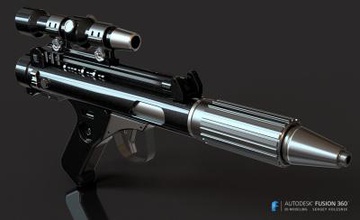 dh-17 blaster pistol toys games & hobby 3D printing model, file, printable design, 3d print, Starwars, DH-17 blaster,blaster,pistol 3d print model - Mito3D