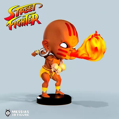 dhalsim chibi 3d drucken modell drucken dreiding stichworte kunst einzigartig printing kriegerisch sammlerstücke straße kämpfer anpassung qualität sammler artikel enthusiasten wahl charakter figur zahl kampf spiele fan shop 3d print model - Mito3D