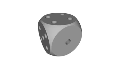 dice 3d printing model - threeding backgammon 3d print model - Mito3D