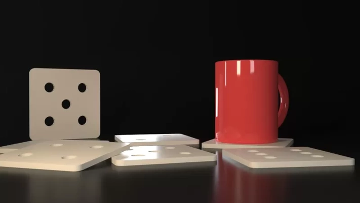 dice coasters 3d printing model - threeding tags art cup drink decorative coffee coaster 3d print model - Mito3D
